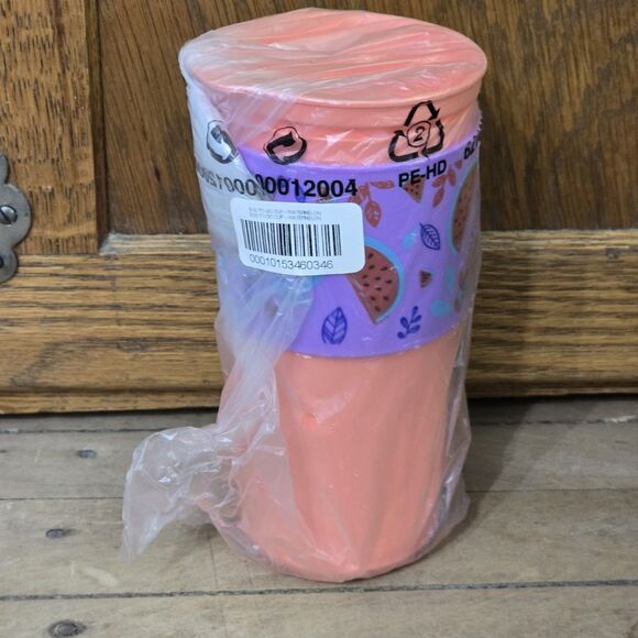 Tupperware ECO To Go Travel Cup Tumbler 16oz Orange Watermelon Sippy New - Picture 2 of 9